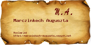 Marczinkech Auguszta névjegykártya